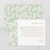 Lente Pastel Sage Blauwe Margrieten Aangepast Beri Bedankkaart (Voorkant / Achterkant)