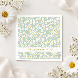 Lente Pastel Salie Daisies Bruiloft Custom Servet