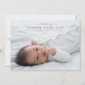 Lente Pastel Salie Groene Madeliefjes Baby Foto Ge Aankondiging (Voorkant)