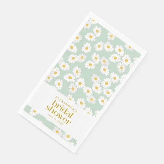 Lente Pastel Salie Madeliefjes Bruiloft Feest Cust Servet (Hoek)