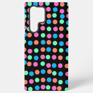 Lente Pastel Vlekken op Zwart Samsung Galaxy Hoesje