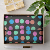 Lente Pastel Vlekken op Zwart Tissuepapier (Geschenk)