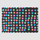 Lente Pastel Vlekken op Zwart Tissuepapier (Voorkant)