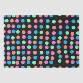 Lente Pastel Vlekken op Zwart Tissuepapier