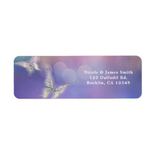 Lente Pastel Vlinders Feest Uitnodiging Etiket