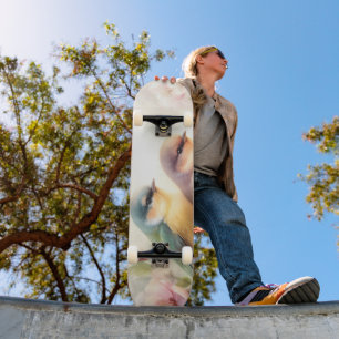 Lente Pastel Zoete Liefdesvogels Bloesems Bloemen Persoonlijk Skateboard