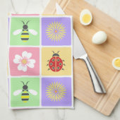 Lente Patches Keukenhanddoek (Quarter Fold)