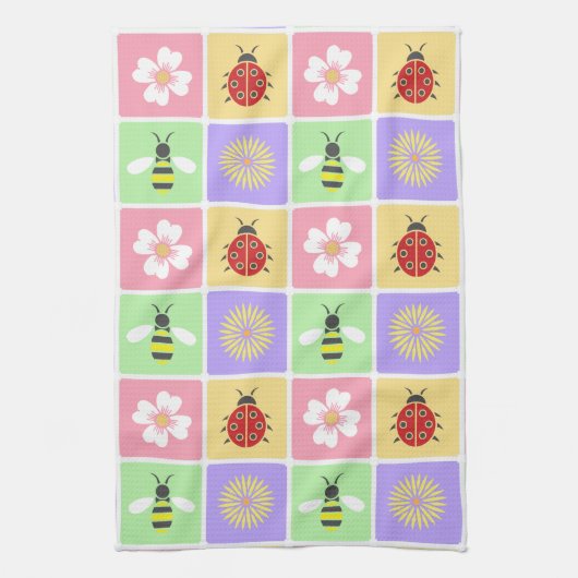 Lente Patches Keukenhanddoek (Verticaal)