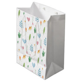 Lente patroon romantische waterverf natuur-geïnspi medium cadeauzakje