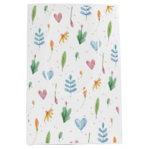 Lente patroon romantische waterverf natuur-geïnspi