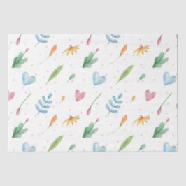 Lente patroon romantische waterverf natuur-geïnspi tissuepapier