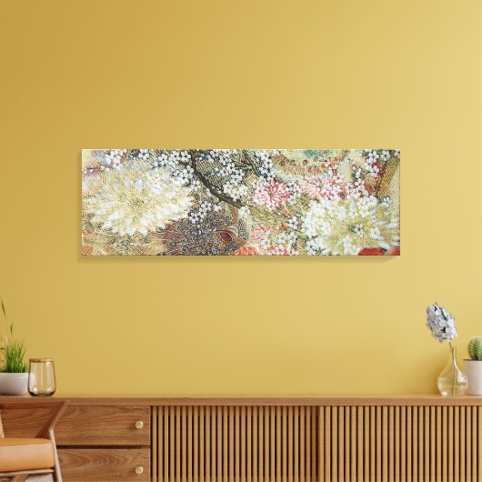 Lente Peacocks Onder Bloesem Boom Canvas Afdruk (Insitu (Woonkamer))