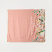 Lente Perzik Waterverf Bloemstuk Achtergrond Showe Wandkleed (Voorkant (horizontaal))