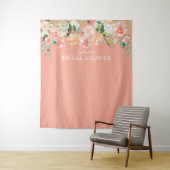 Lente Perzik Waterverf Bloemstuk Achtergrond Showe Wandkleed (In situ)