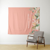 Lente Perzik Waterverf Bloemstuk Achtergrond Showe Wandkleed (In Situ (horizontaal))