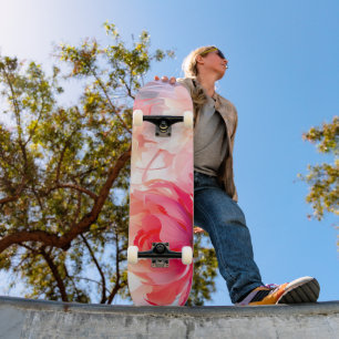 Lente Pioen Bloei Tuin Aquarel Persoonlijk Skateboard