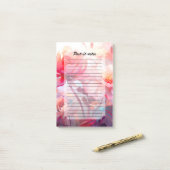 Lente Pioen Bloesem Tuin Waterverf Post-it® Notes (Op bureau)