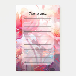 Lente Pioen Bloesem Tuin Waterverf Post-it® Notes