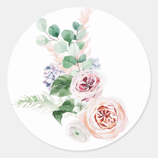 Lente pioenroos Klassieke Ronde Sticker (Voorkant)