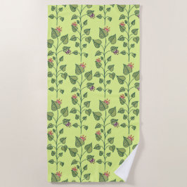 Lente Plant Schattige Groene Natuurliefhebber Strandlaken