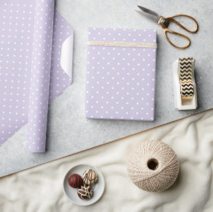Lente Polka Stippen Klassiek Stof Lavendel Cadeaupapier