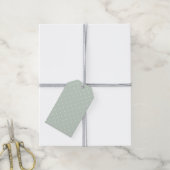 Lente Polka Stippen Micro | Gedempte Salie Cadeaulabel (Met Touw)