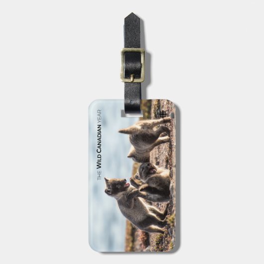 Lente - poolvos bagagelabel (Voorkant verticaal)