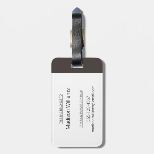 Lente - poolvos bagagelabel (Achterkant verticaal)