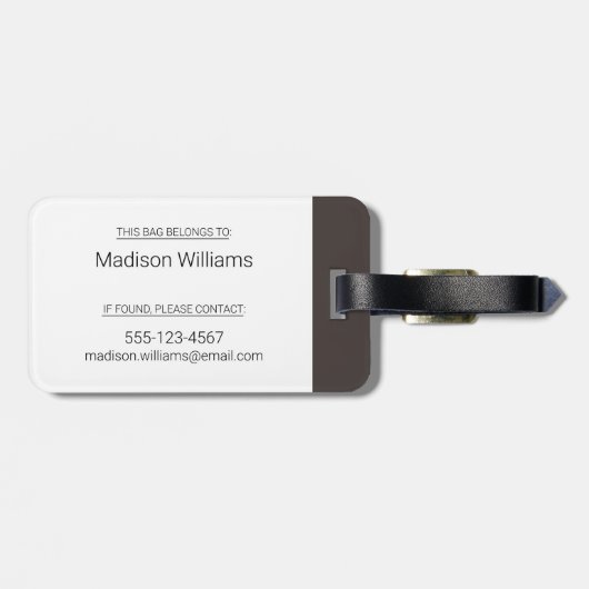 Lente - poolvos bagagelabel (Achterkant horizontaal)