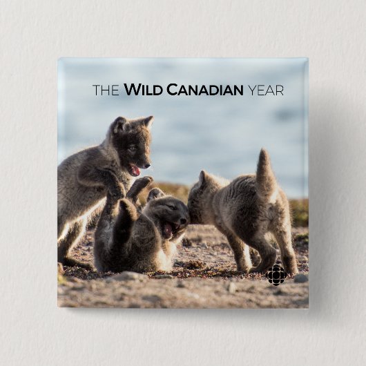 Lente - poolvos vierkante button 5,1 cm (Voorkant)