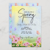 Lente Potluck Friendsgiving Grillen en Chill-feest Kaart (Voorkant / Achterkant)