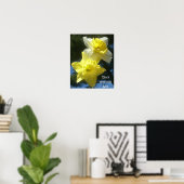 Lente prachtige daffodils aanpasbaar poster (Thuiskantoor)