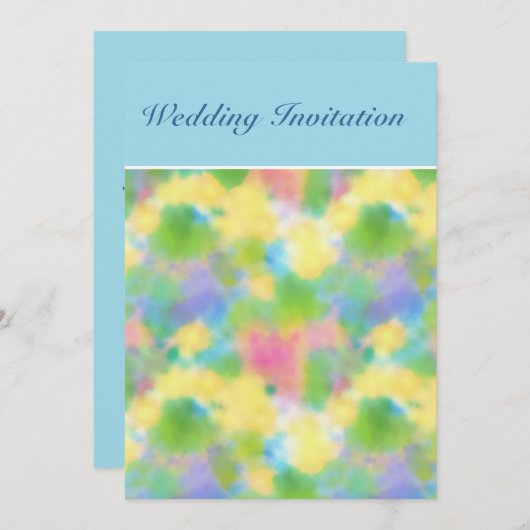  lente-primroses bruiloft uitnodiging (Voorkant / Achterkant)