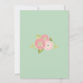 Lente Ranunculus Bloemige Mint Trouwkaarten Kaart (Achterkant)