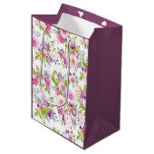 Lente Ranunculus en Rozen Collage Medium Cadeauzakje (Voorkant Gekanteld)