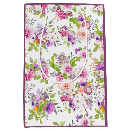 Lente Ranunculus en Rozen Collage Medium Cadeauzakje (Voorkant)