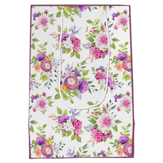 Lente Ranunculus en Rozen Collage Medium Cadeauzakje (Achterkant)