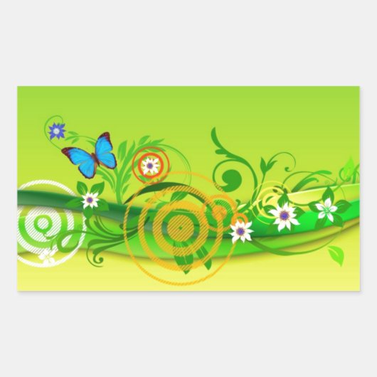 Lente Rechthoekige Sticker (Voorkant)