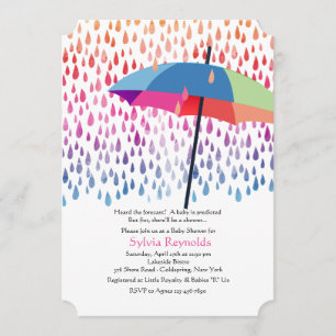 Lente Regen Baby Shower Uitnodiging