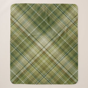Lente Regen Crème, Tane en Olijfgroene Plaid Sherpa Deken