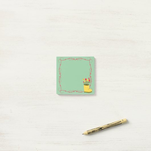 Lente Regenlaars, Tulp, Vlinder Post-It Notities Post-it® Notes (Op bureau)