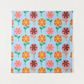 Lente retro bloemen wandkleed (Voorkant)