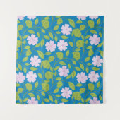 Lente retro bloemen wandkleed (Voorkant (horizontaal))