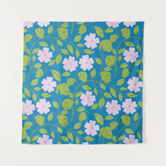 Lente retro bloemen wandkleed (Voorkant (horizontaal))