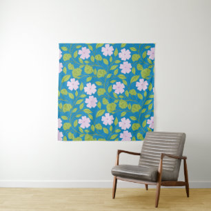 Lente retro bloemen wandkleed