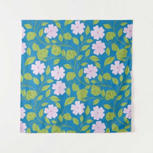 Lente retro bloemen wandkleed (Voorkant)