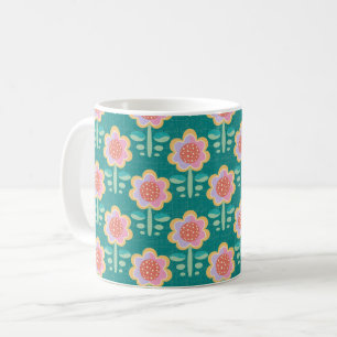 Lente Retro Flower Koffiemok