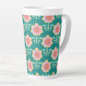 Lente Retro Flower Latte Mok (Rechterhoek)