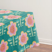 Lente Retro Flower Tafelkleed (Voorbeeld)