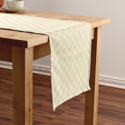 Lente Retro Gingham | Botercreme Korte Tafelloper (Voorbeeld)